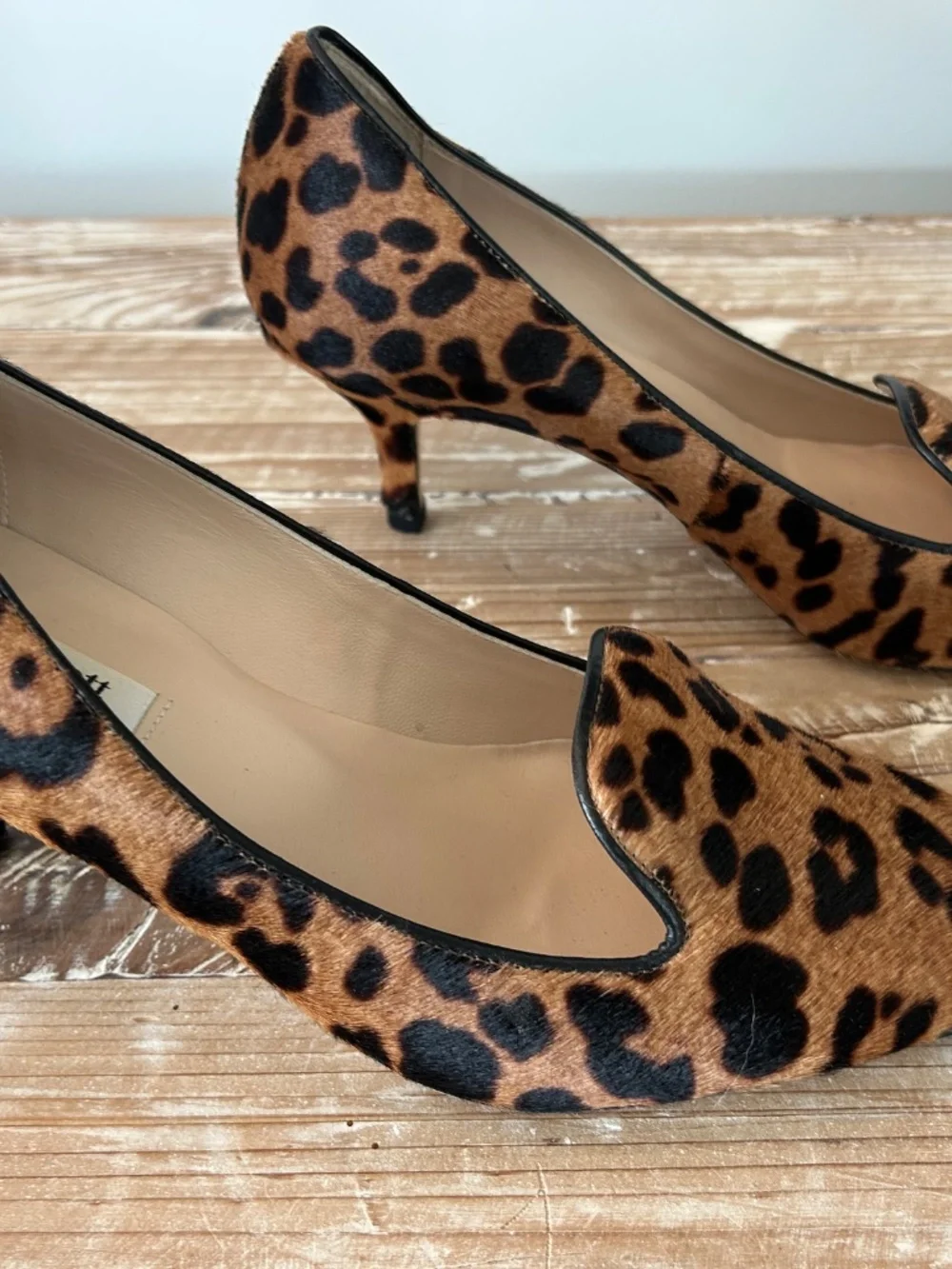 L.K. Bennett London Marie Leopard Calf Hair Heels Sz 40 - EUC